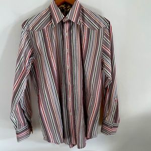 Robert Graham Striped Paisley Button Down Shirt
